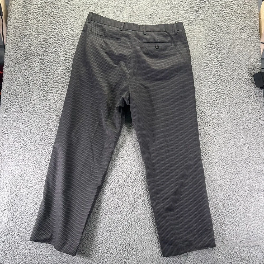Banana Republic Pant 38x30 Gray Pinstripe Wool Dress Straight Preppy Business